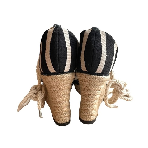 Kate SPADE Open Toe Wedges Espadrilles Sandals Ankle Ties 9 - Picture 4 of 13